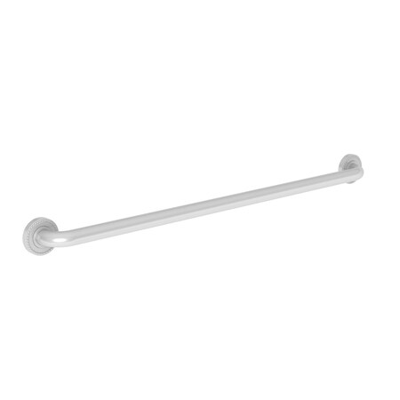 Newport Brass 39" L, Two Post, Solid Brass, 36" Grab Bar in White, White 1020-3936/50